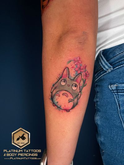 Tattoo Watercolor on the Upper Arm by Jerson at Platinum Tattoos & Piercings, San Antonio TX