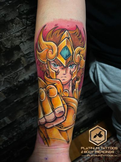 Tattoo Trash Polka Neo-Traditional on the Forearm by Jerson at Platinum Tattoos & Piercings, San Antonio TX